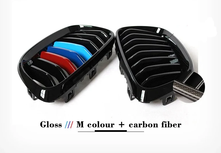 BMW 2 Series Front Carbon Fibre Kidney Grilles (2014-2021 F22 F87 F23) - Image 12