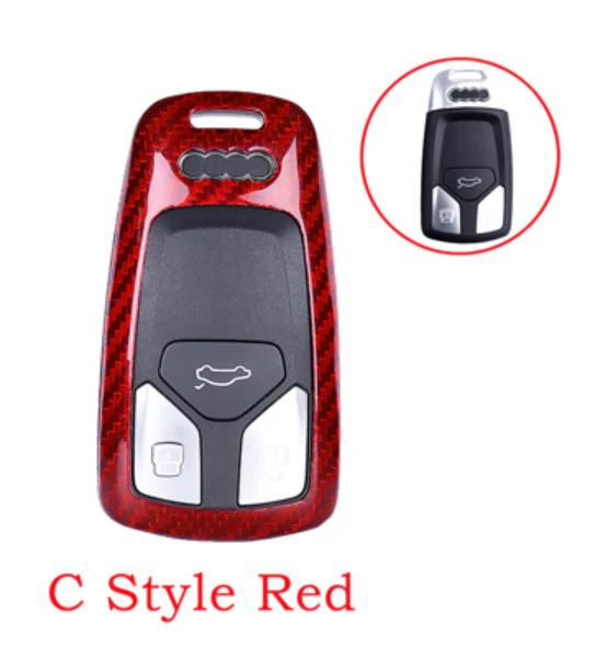 Audi Carbon Fibre Key Cover (Black or Red / Multiple Models) - Image 10