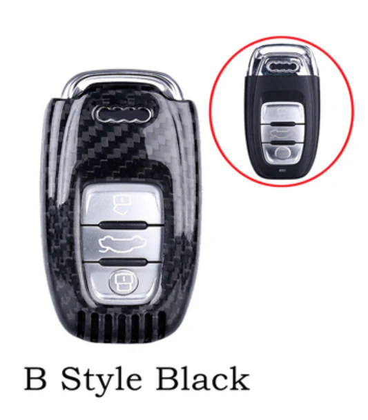 Audi Carbon Fibre Key Cover (Black or Red / Multiple Models) - Image 7