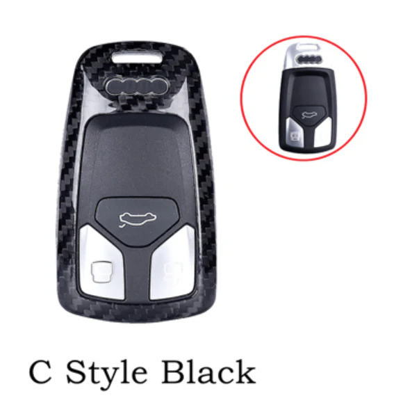 Audi Carbon Fibre Key Cover (Black or Red / Multiple Models) - Image 9
