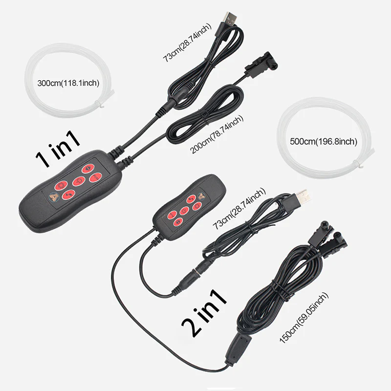 Interior Ambient Mood Lighting Kit 7 Colour USB Powered & App Controlled (All Cars) - Image 5