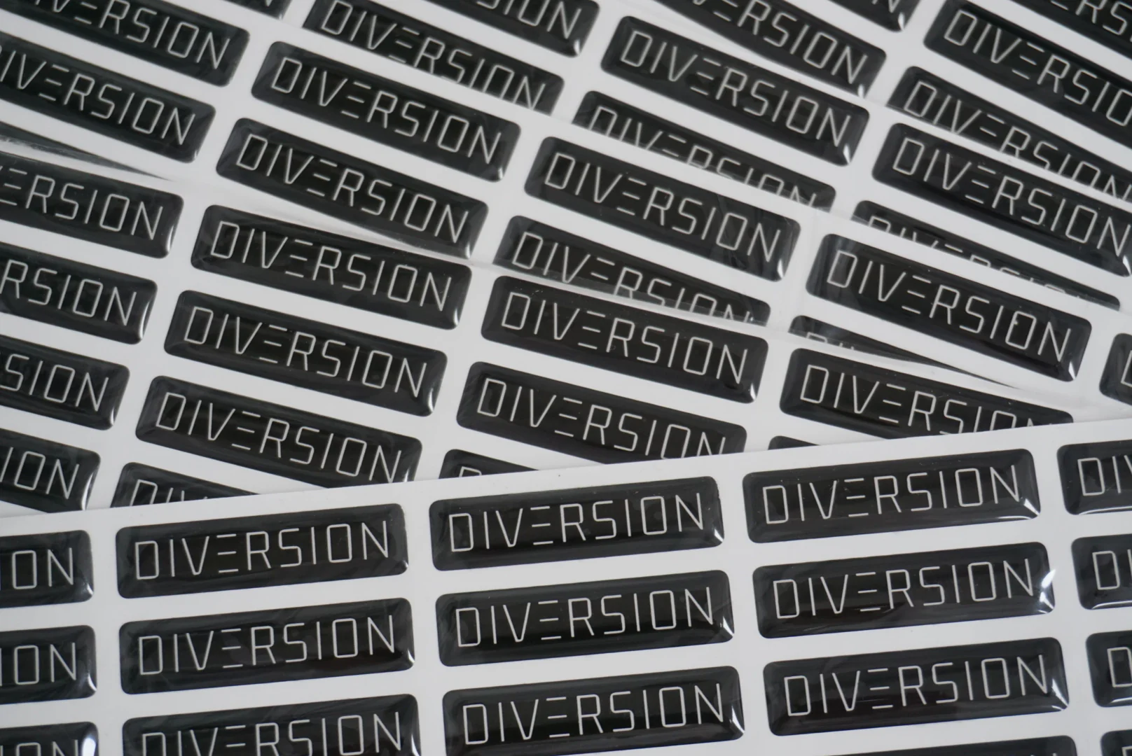 DIVERSION Gel Boot / Trunk Self Adhesive Badge (Black & White) - Image 9