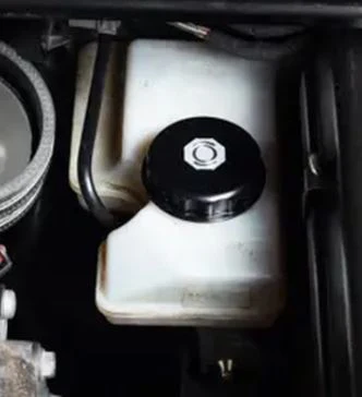 ECS Tuning Billet Brake Fluid Cap - Black Anodized - Image 3