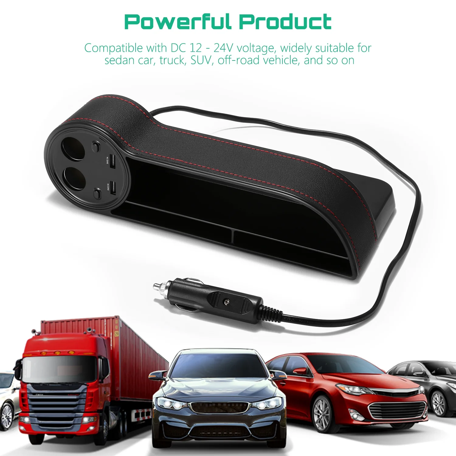 ZEEPIN C15 Multi-use Car Seat Gap Storage Box Voltage Display - Image 6