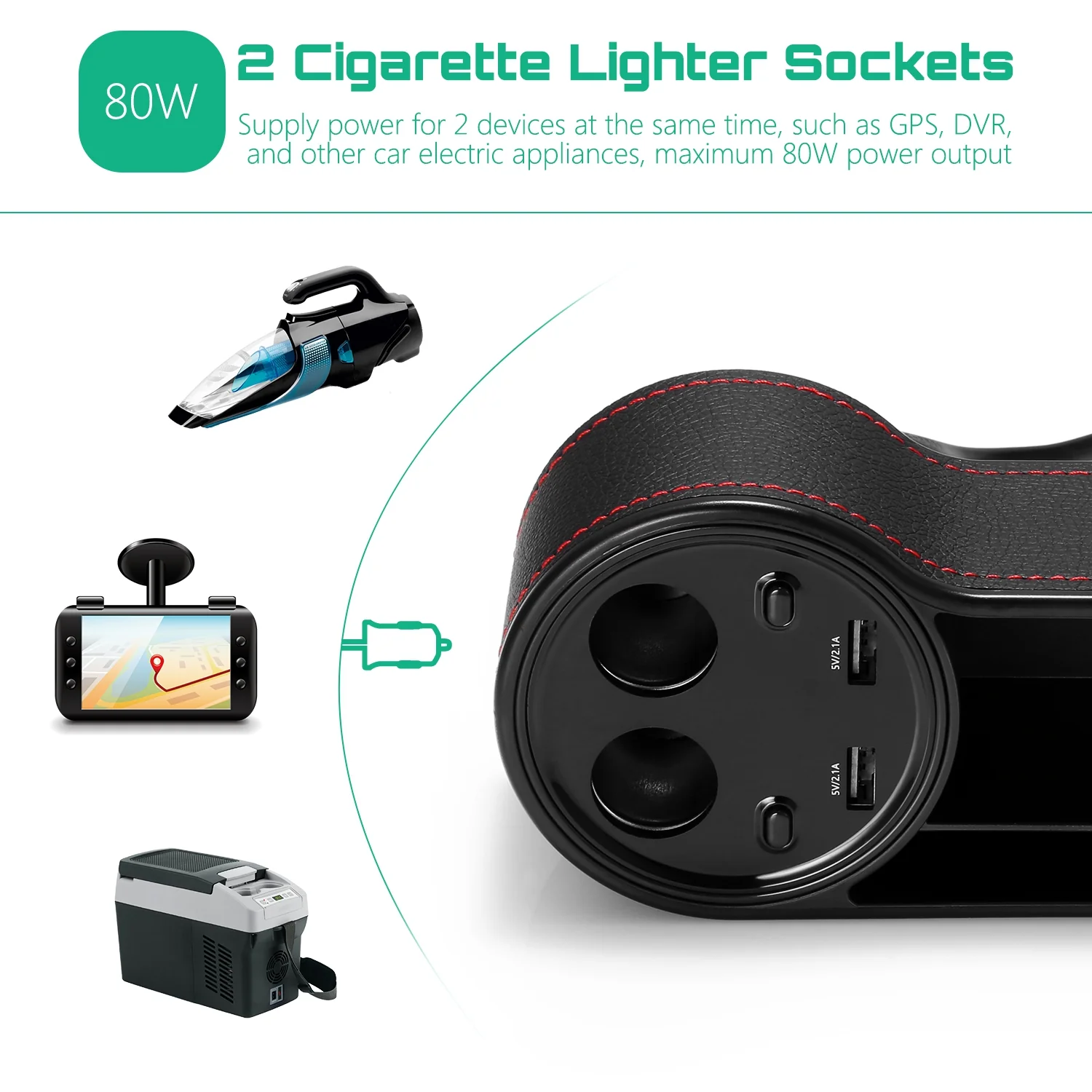 ZEEPIN C15 Multi-use Car Seat Gap Storage Box Voltage Display - Image 8